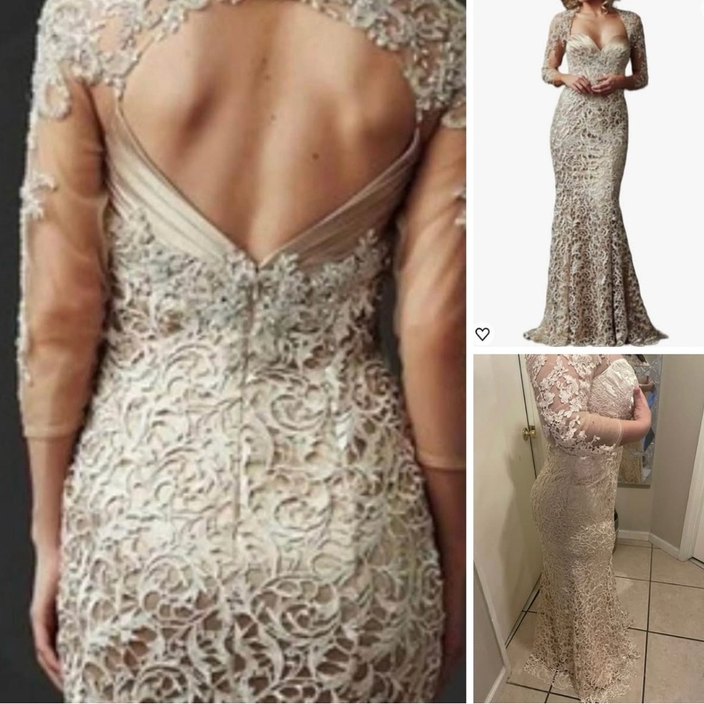 Elegant Lace Evening Gown